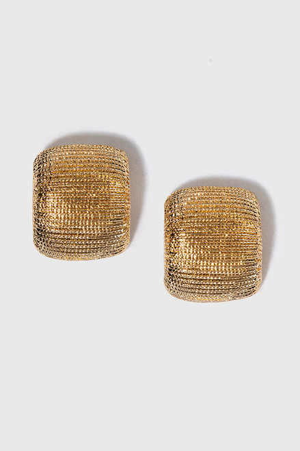 Candace Large Textured Square Stud Earrings