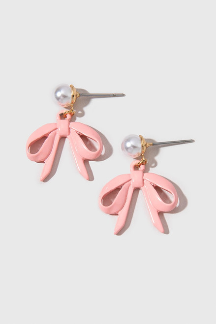 Salome Enamel Bow Earrings