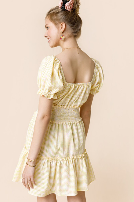 Bethanie Gingham Smocked Waist Mini Dress