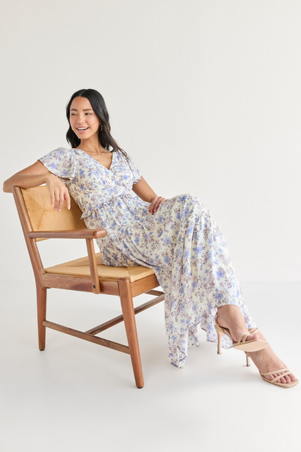 Kathy Ruffle Tiered Floral Maxi Dress