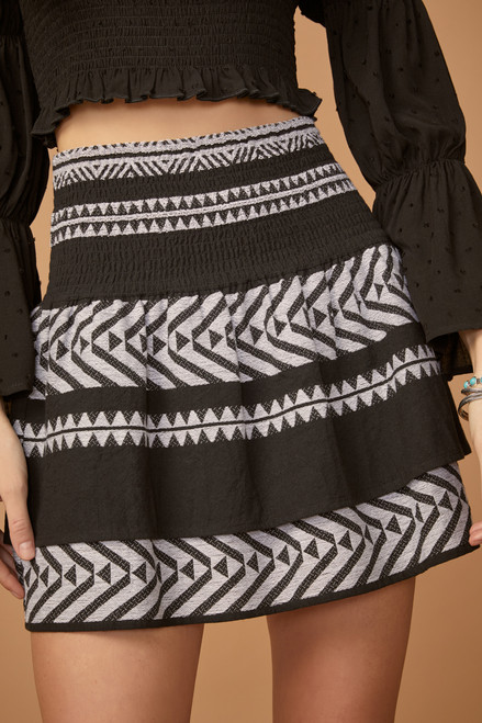 Jessica Geo Abstract Flippy Mini Skirt