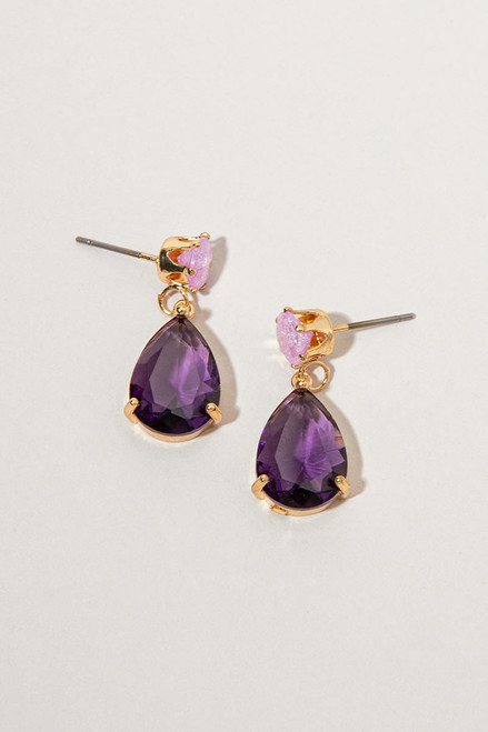 Maria Crackle Crystal Small Drop Earrings
