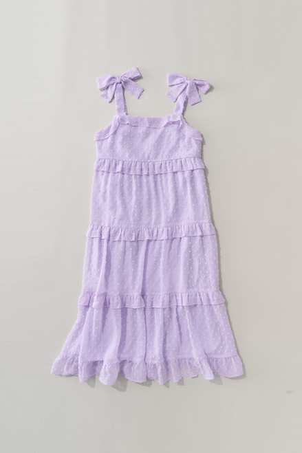 Hello Franki Clip Dot Chiffon Tiered Dress for girls