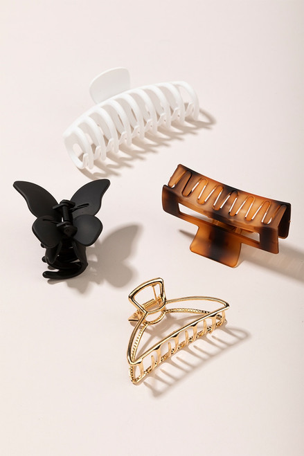 Jasmine Mixed Style Hair Claw Set