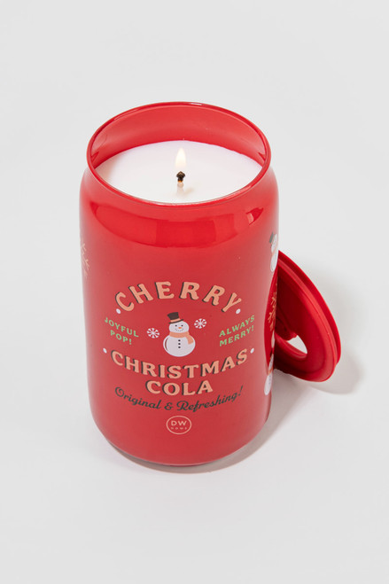 Soda Cherry Christmas Candle Jar