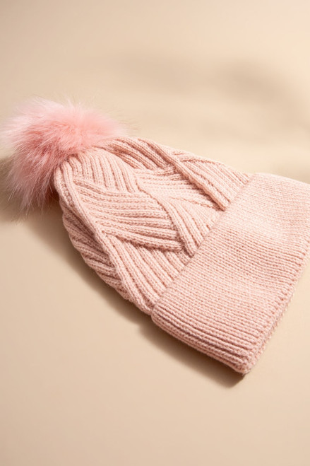Kristen Cuffed Pom Pom Beanie