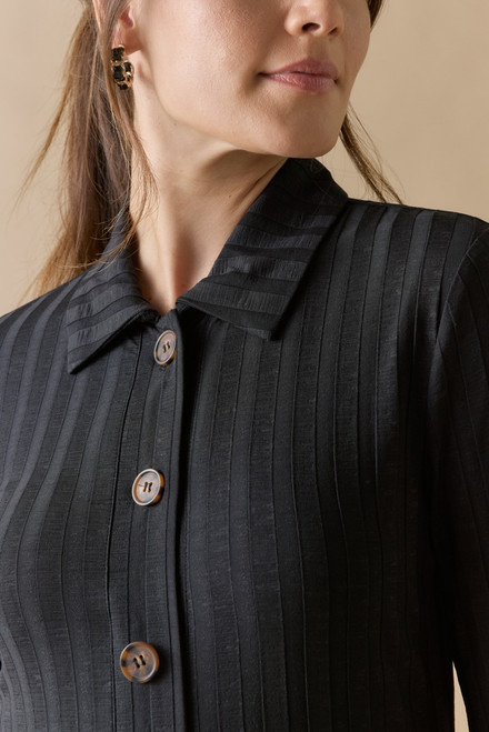 Cam Button Up Long Sleeve Mini Dress