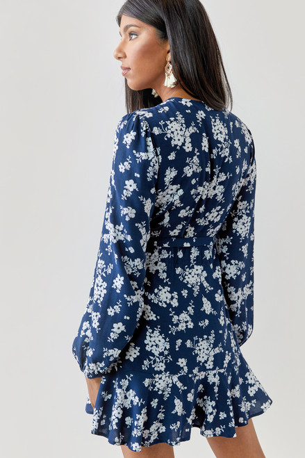 Raychell Floral Wrap Mini Dress