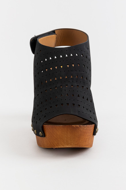 Tori Perforated Wood Heel