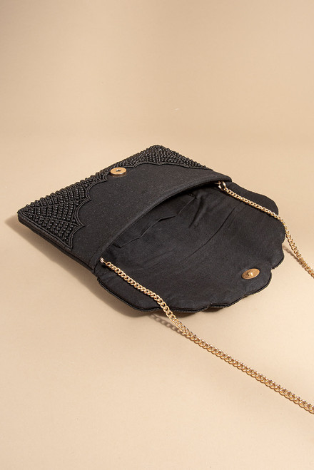 Mindy Bead Scallop Clutch