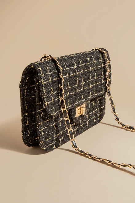 Laverne Tweed Turnlock Crossbody Bag