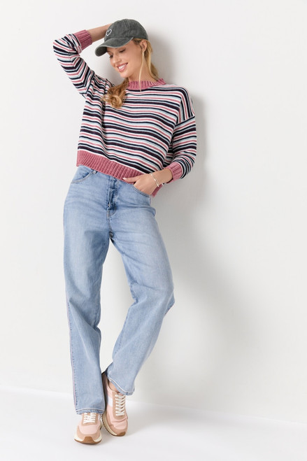 Andy Striped Chenille Pullover Sweater