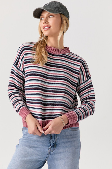 Andy Striped Chenille Pullover Sweater
