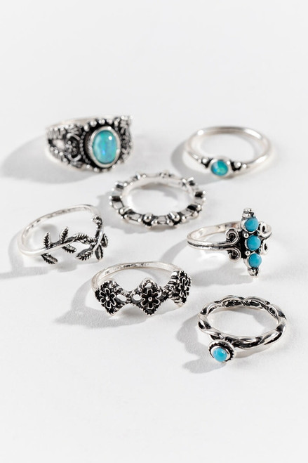 Karsyn Turquoise Boho Ring Set