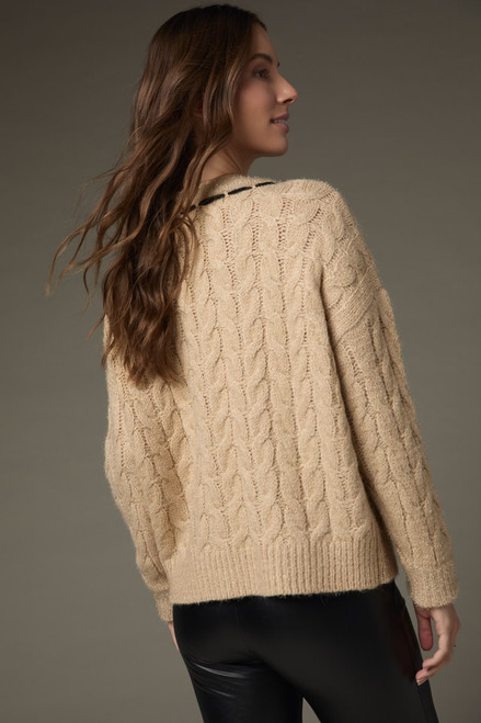 Tara Lace Ribbon Cable Knit Pullover Sweater