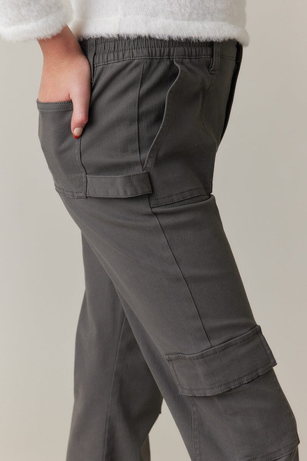 Hello Franki Twill High Rise Wide Leg Cargo Pant for girls