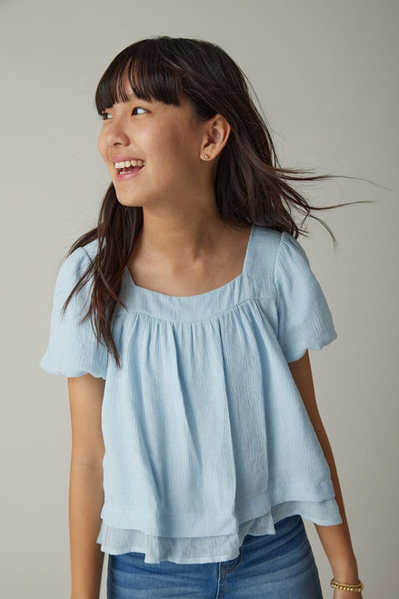 Hello Franki Bow Back Gauze Blouse for girls