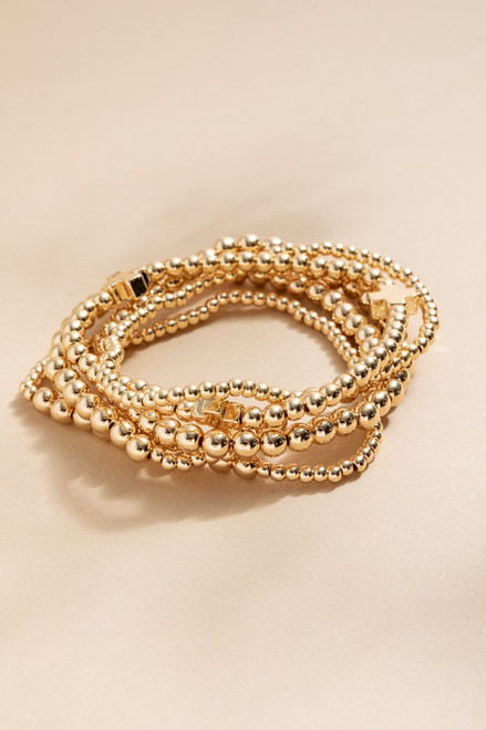 Daisy Multi Size Gold Ball Bracelet Set