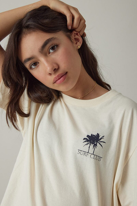 Hello Franki Cali Surf Club Oversized Graphic T-Shirt for girls