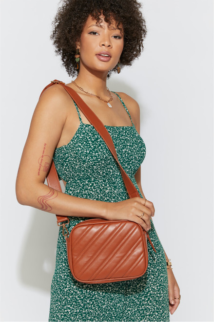 Della Quilted Stripe Crossbody Bag