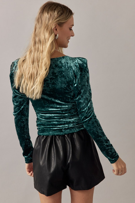 Shirley Tie Front Vegan Leather Shorts