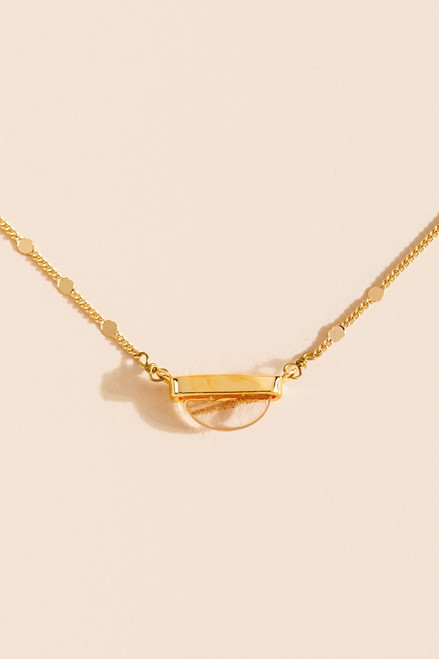 Mini Semi-Precious Stone Pendant Necklace