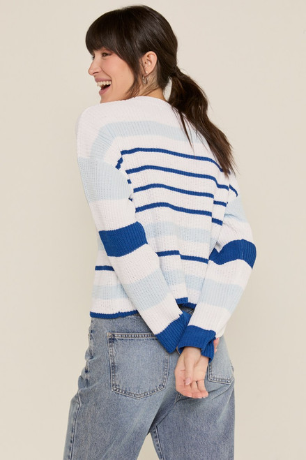 Penny Striped Cropped Pullover Sweater