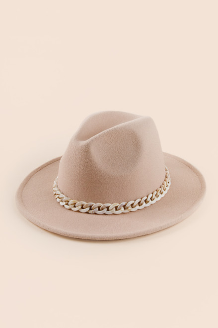 Paula Marble Resin Chain Panama Hat