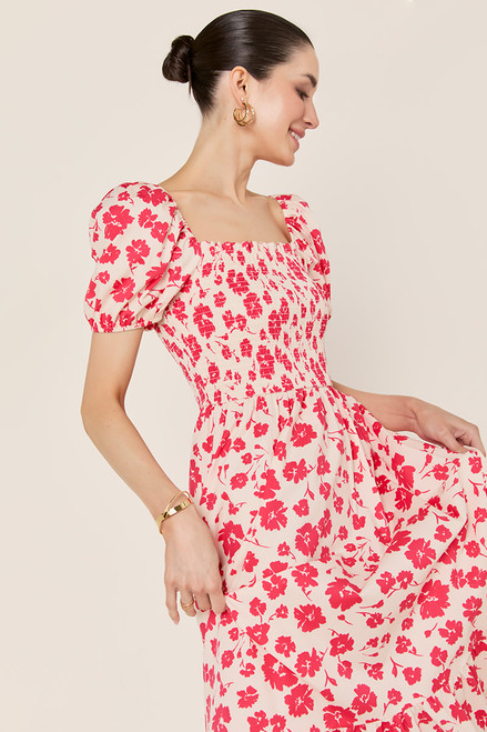 Ines Puff Sleeve Floral Maxi Dress