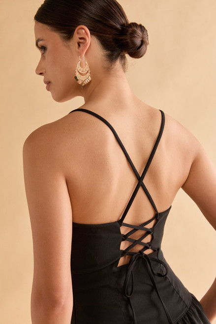 Ada Strappy Lace Up Back Mini Dress