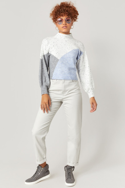 Journee Colorblock Pullover Sweater