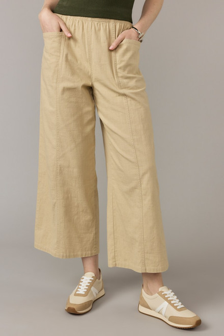 Olivia Double Pocket Culotte Pants Tan