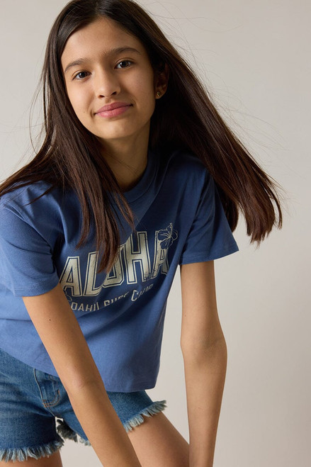 Hello Franki Aloha Crop T-Shirt for girls