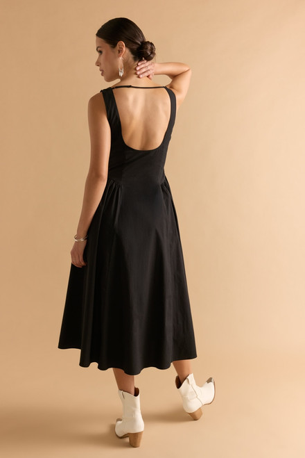 Nina Drop Waist Sleeveless Midi Dress