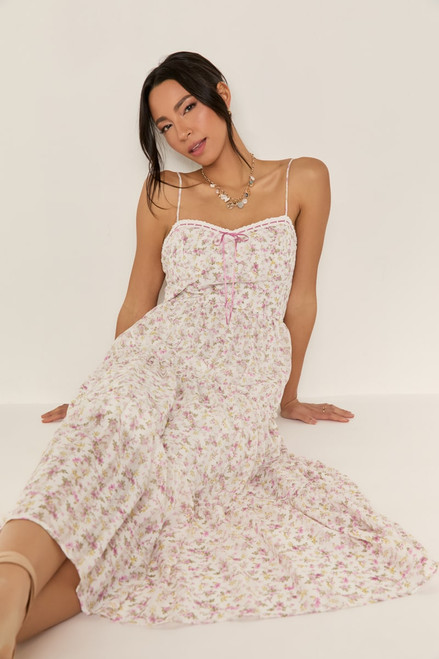 Ruby Tiered Floral Midi Dress