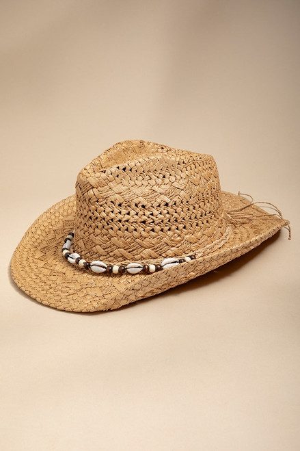 Allie Seashell Straw Cowboy Hat