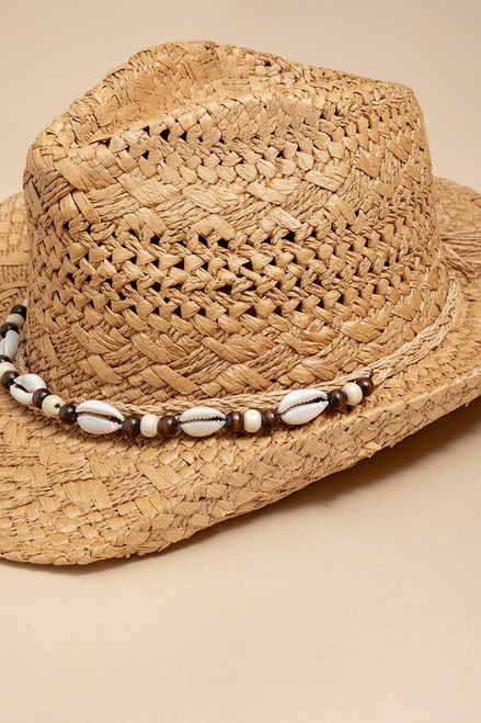 Allie Seashell Straw Cowboy Hat
