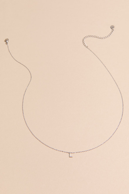 Stainless Steel Mini Initial Necklace