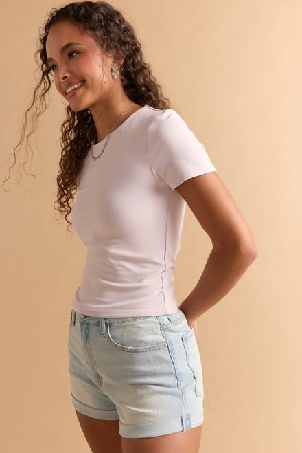 Layla Roll Cuff Denim Shorts