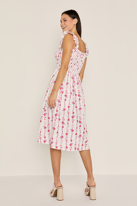 Marry Ruffle Sleeve Floral Midi Dress