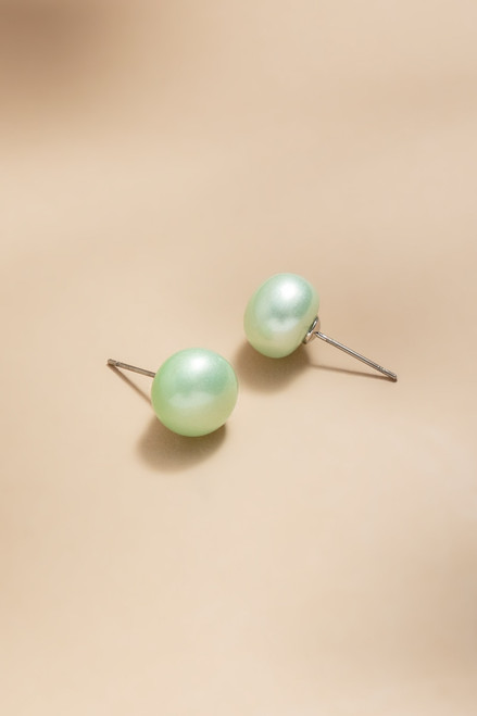 Teresa Green Pearl Stud Earrings