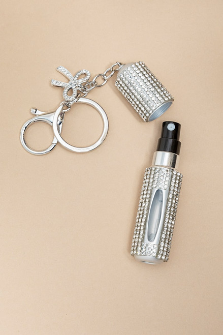Chrystal Pave Perfume Travel Key Chain