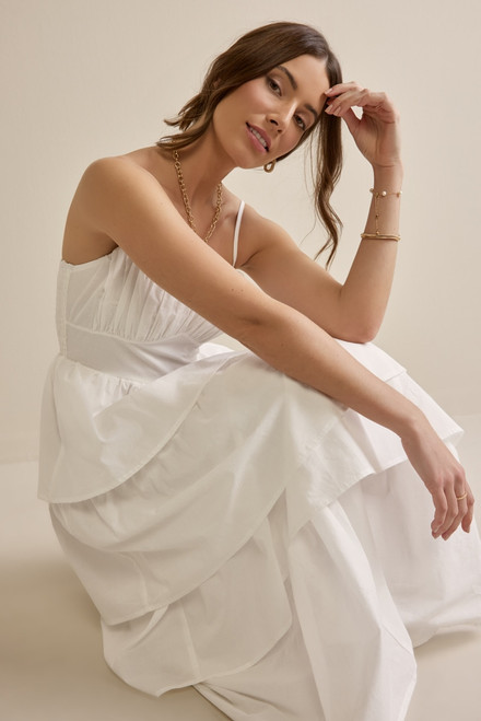 Lea Sleeveless Tiered Maxi Dress