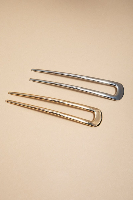Meg Mixed Metal French Hair Pins