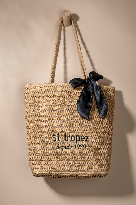 Saint Tropez Straw Shop Tote Bag