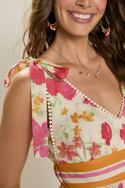 Ada Crochet Trim Floral Top