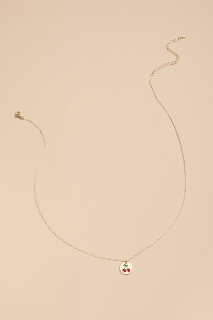 Patsy Cherry Coin Pendant Necklace