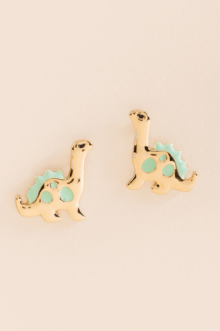 Dinosaur Enamel Stud Earrings