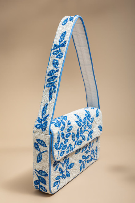 Stacy Floral Beaded Clutch Bag