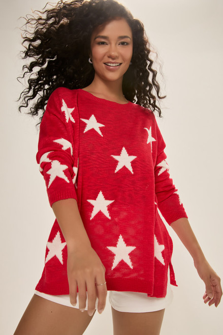 Emma Star Tunic Pullover Sweater